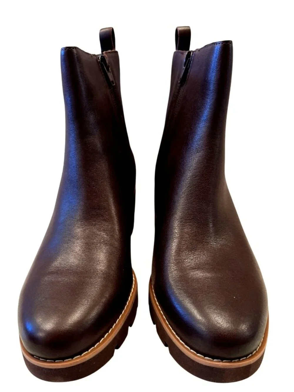 Vionic Aria 2.0 Size 8.5 Ankle Wedge Boot Women's Water Repellent NWT Dark Brown